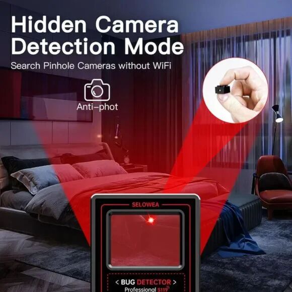 Selowea Hidden Camera Detector - Anti Spy/Car GPS Tracker/RF/Bug Sweeper *NIB* - Picture 6 of 9